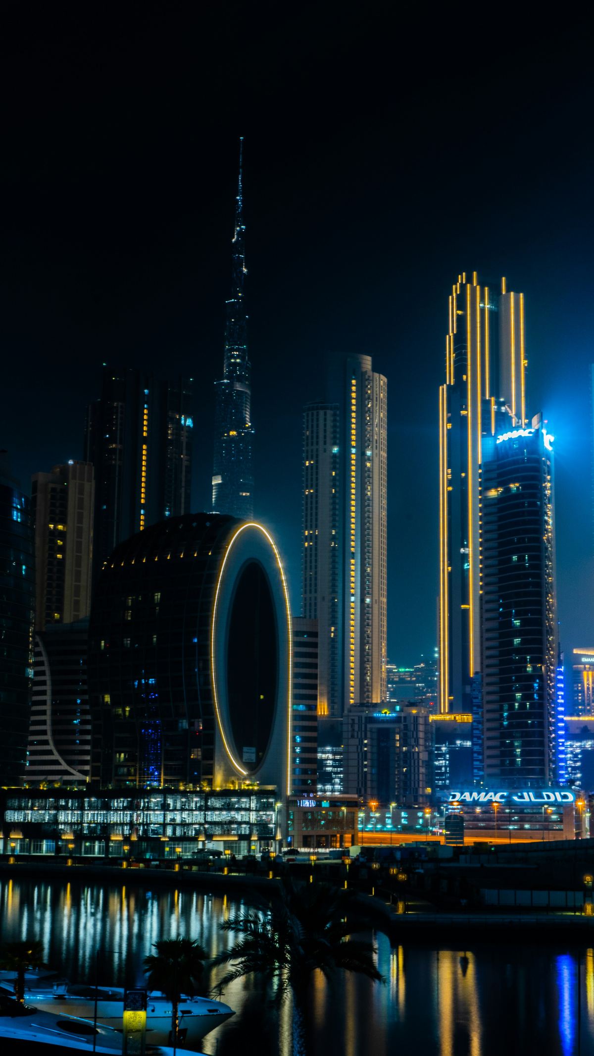 Dubai skyline at night